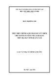 Luận văn Thạc sĩ Chính sách công: Thực thi chính sách chăm sóc sức khỏe cho người có công trên địa bàn tỉnh Quảng Nam