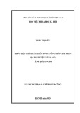 Luận văn Thạc sĩ Chính sách công: Thực hiện chính sách xây dựng nông thôn mới trên địa bàn huyện Nông Sơn, tỉnh Quảng Nam