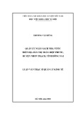 Luận văn Thạc sĩ Quản lý kinh tế: Quản lý ngân sách nhà nước trên địa bàn thị trấn Hiệp Phước Nhơn Trạch, tỉnh Đồng Nai