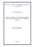 Luận án Tiến sĩ Kinh tế: Nghiên cứu tác động của đa dạng hóa thu nhập đến hiệu quả hoạt động của các ngân hàng thương mại Việt Nam