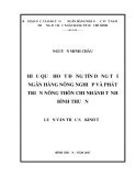 Luận văn Thạc sĩ Tài chính ngân hàng: Hiệu quả hoạt động tín dụng tại Ngân hàng Nông nghiệp và Phát triển Nông thôn chi nhánh tỉnh Bình Thuận