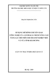 Luận văn Thạc sĩ Khoa học quản lý: Áp dụng mô hình chuyển giao công nghệ của Australia nhằm nâng cao năng lực đổi mới cho doanh nghiệp nhỏ và vừa tỉnh Hải Dương