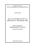 Luận văn Thạc sĩ Quản lý kinh tế: Quản lý chi thường xuyên tại bệnh viện Sản - Nhi tỉnh Bắc Ninh