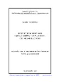 Luận văn Thạc sĩ Quản lý kinh tế: Quản lý huy động vốn tại Ngân hàng TMCP An Bình - chi nhánh Bắc Ninh