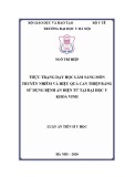 Luận án Tiến sĩ Y học: Thực trạng dạy học lâm sàng môn truyền nhiễm và hiệu quả can thiệp bằng sử dụng bệnh án điện tử tại Đại học Y khoa Vinh