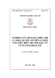 Luận án Tiến sĩ Y học: Nghiên cứu kết quả điều trị và một số yếu tố tiên lượng ung thư biểu mô nội mạc tử cung giai đoạn I,II