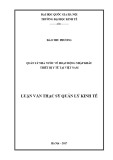 Luận văn Thạc sĩ Quản lý kinh tế: Quản lý nhà nước về hoạt động nhập khẩu trang thiết bị y tế tại Việt Nam