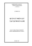 Luận văn Thạc sĩ Quản lý kinh tế: Quản lý nhân lực tại Tập đoàn GAMI