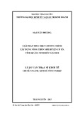 Luận văn Thạc sĩ Kinh tế: Giải pháp thực hiện chương trình xây dựng nông thôn mới huyện Cô Tô, tỉnh Quảng Ninh đến năm 2020