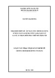 Luận văn Thạc sĩ Quản lý kinh tế: Thẩm định thiết kế - dự toán công trình xây dựng sử dụng ngân sách Nhà nước tại Ban quản lý các dự án Trọng điểm phát triển đô thị Hà Nội