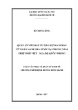 Luận văn Thạc sĩ Quản lý kinh tế: Quản lý vốn đầu tư xây dựng cơ bản từ ngân sách nhà nước tại Trung tâm nhiệt đới Việt - Nga bộ quốc phòng