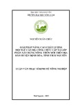 Luận văn Thạc sĩ Kinh tế nông nghiệp: Giải pháp nâng cao chất lượng đội ngũ cán bộ, công chức cấp xã góp phần xây dựng nông thôn mới trên địa bàn huyện Định Hóa, tỉnh Thái Nguyên