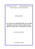 Luận văn Thạc sĩ Kinh tế: Các nhân tố ảnh hưởng đến dư nợ thẻ tín dụng tại Ngân hàng TMCP Ngoại Thương Việt Nam – Chi nhánh TP.HCM