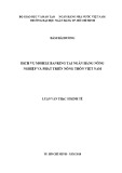 Luận văn Thạc sĩ Kinh tế: Dịch vụ Mobile banking tại Ngân hàng Nông nghiệp và Phát triển Nông thôn Việt Nam