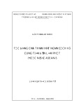 Luận văn Thạc sĩ Kinh tế: Tác động của thâm hụt ngân sách và cung tiền đến lạm phát ở các nước ASEAN-5