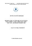 Luận văn Thạc sĩ Kinh tế: Mở rộng cho vay nông hộ tại Ngân hàng Nông nghiệp và Phát triển Nông thôn Việt Nam - Chi nhánh tỉnh Bến Tre