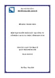 Tóm tắt Luận văn Thạc sĩ Quản trị kinh doanh: Đào tạo nguồn nhân lực tại Công ty cổ phần cao su Sa Thầy