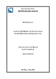 Tóm tắt Luận văn Thạc sĩ Quản lý kinh tế: Quản lý chi thường xuyên ngân sách huyện Đông Giang, tỉnh Quảng Nam