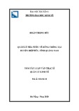 Tóm tắt Luận văn Thạc sĩ Quản lý kinh tế: Quản lý nhà nước về rừng trồng tại huyện Hiệp Đức, tỉnh Quảng Nam