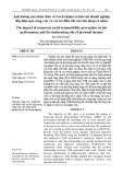 Ảnh hưởng của nhận thức về trách nhiệm xã hội của doanh nghiệp đến hiệu quả công việc và vai trò điều tiết của thu nhập cá nhân