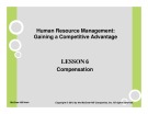 Lecture Human Resource Management - Lesson 6: Compensation