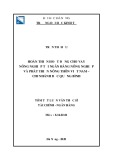 Tóm tắt Luận văn Thạc sĩ Tài chính ngân hàng: Hoàn thiện hoạt động cho vay nông nghiệp tại Ngân hàng Nông nghiệp và phát triển Nông thôn Việt Nam – Chi nhánh Bắc Quảng Bình