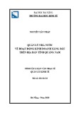 Tóm tắt Luận văn Thạc sĩ Quản lý kinh tế: Quản lý nhà nước về kinh doanh xăng dầu trên địa bàn tỉnh Quảng Nam