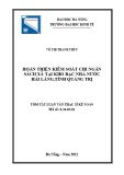 Tóm tắt Luận văn Thạc sĩ Kế toán: Hoàn thiện kiểm soát chi ngân sách xã tại kho bạc nhà nước Hải Lăng, tỉnh Quảng Trị