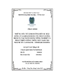 Luận văn Thạc sĩ: Những yếu tố ảnh hưởng đến sự hài lòng của khách hàng về chất lượng dịch vụ tại ngân hàng nông nghiệp và phát triển nông thôn việt nam chi nhánh TP. Cam Ranh - Tỉnh Khánh Hòa