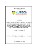 Luận văn Thạc sĩ Kỹ thuật: Nghiên cứu đề xuất các yếu tố ảnh hưởng đến tiến độ thực hiện dự án đầu tư xây dựng các công trình hạ tầng tại các khu chế xuất và khu công nghiệp trên địa bàn thành phố Hồ Chí Minh