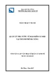 Tóm tắt Luận văn Thạc sĩ Quản lý kinh tế: Quản lý nhà nước về bảo hiểm xã hội tại thành phố Đà Nẵng