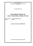 Luận văn Thạc sĩ Kinh tế: Giải pháp nhân sự Công ty Hệ thống Thông tin FPT