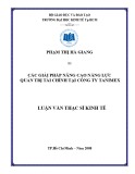 Luận văn Thạc sĩ Kinh tế: Các giải pháp nâng cao năng lực quản trị tài chính tại Công ty Tanimex