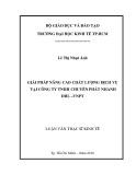 Luận văn Thạc sĩ Kinh tế: Giải pháp nâng cao chất lượng dịch vụ tại Công ty TNHH Chuyển phát nhanh DHL – VNPT