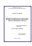 Luận văn Thạc sĩ Kinh tế: Định hướng marketing quan hệ tác động đến hiệu quả kinh doanh của khách hàng trong ngành logistics Việt Nam