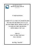 Tóm tắt Luận văn Thạc sĩ Kế toán: Nghiên cứu các nhân tố ảnh hưởng đến mức độ công bố thông tin của các doanh nghiệp thuộc nhóm ngành vận tải niêm yết trên thị trường chứng khoán Việt Nam