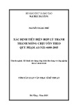 Tóm tắt Luận văn Thạc sĩ Kỹ thuật: Xác định tiết diện hợp lý thanh thành mỏng chịu uốn theo quy phạm AS/NZS 4600-2005