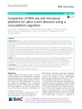 Comparison of RNA-seq and microarray platforms for splice event detection using a cross-platform algorithm