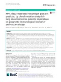 MHC class II restricted neoantigen peptides predicted by clonal mutation analysis in lung adenocarcinoma patients: Implications on prognostic immunological biomarker and vaccine design