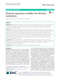 Parental experience modifies the Mimulus methylome