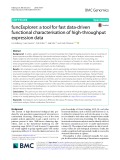 FuncExplorer: A tool for fast data-driven functional characterisation of high-throughput expression data