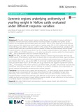 Genomic regions underlying uniformity of yearling weight in Nellore cattle evaluated under different response variables