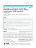 Identification of proteins responding to pathogen-infection in the red alga Pyropia yezoensis using iTRAQ quantitative proteomics