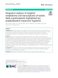 Integrative analyses of targeted metabolome and transcriptome of Isatidis Radix autotetraploids highlighted key polyploidization-responsive regulators