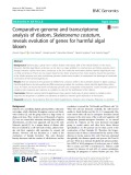 Comparative genome and transcriptome analysis of diatom, Skeletonema costatum, reveals evolution of genes for harmful algal bloom