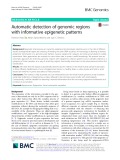 Automatic detection of genomic regions with informative epigenetic patterns