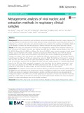 Metagenomic analysis of viral nucleic acid extraction methods in respiratory clinical samples