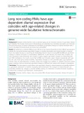 Long non-coding RNAs have agedependent diurnal expression that coincides with age-related changes in genome-wide facultative heterochromatin