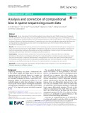 Analysis and correction of compositional bias in sparse sequencing count data