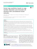 Cancer type prediction based on copy number aberration and chromatin 3D structure with convolutional neural networks